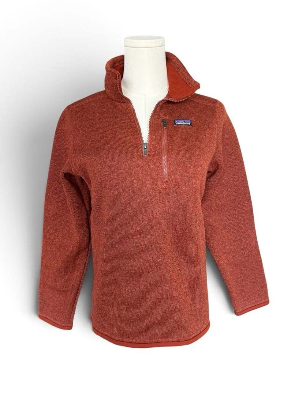 Patagonia Better Sweater 1/4 Zip Rust Color Fleece - Kids Sz L